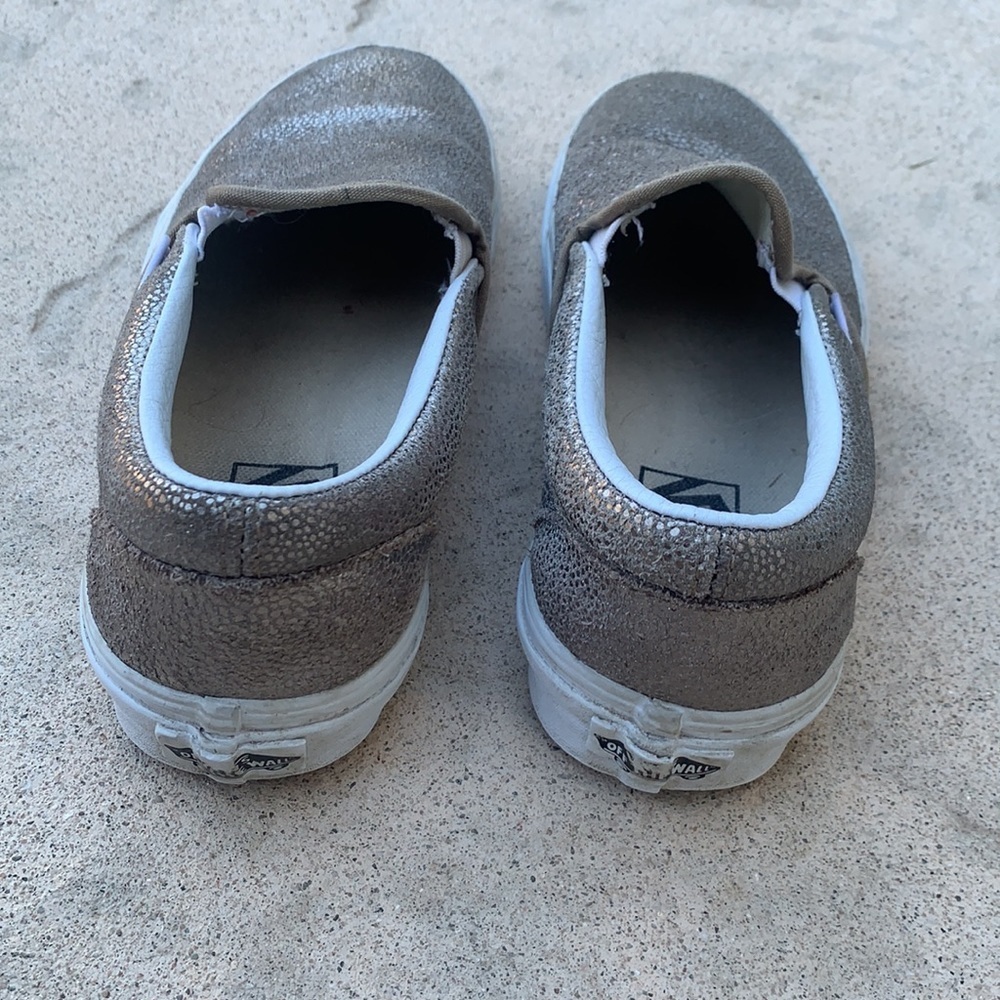Vans Gold Shimmer Slip on Sneaker Women's Size 6.5 - Picture 6 of 9